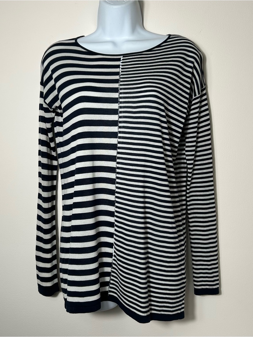 T by Alexander Wang Tunic Womens XS/S Navy Striped Sheer Lightweight Comfort Top